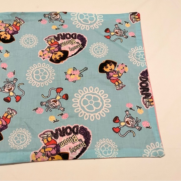 Dora the Explorer Beauty in Bloom Pillowcases Homemade 20.5” x 12.5” Lot of 2 - Picture 11 of 16